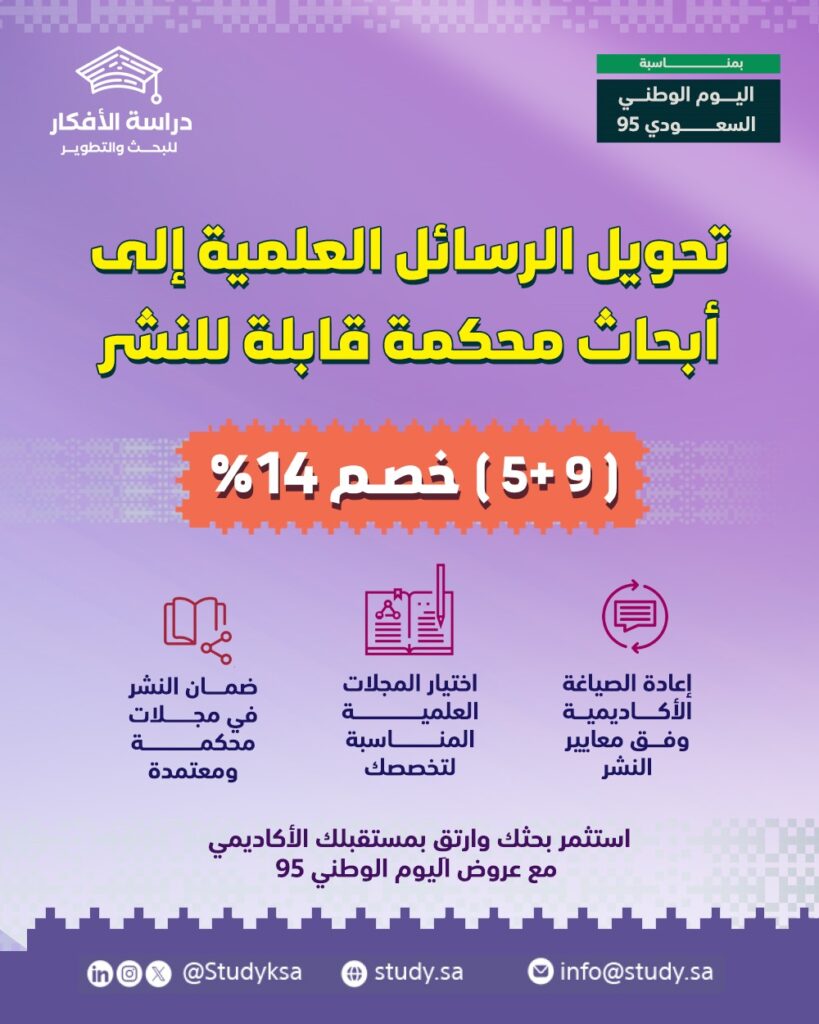 خدمة تحويل الرسائل العلمية إلى أبحاث أو كتب محكمة